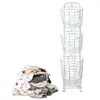 Cesta de Lavandería Sucia de Doble Capa con Ruedas, Carrito Móvil, Cesto de Lavandería Dividido para Baño del Hogar, Elegante Cesta de Almacenamiento de Ropa Sucia con Ruedas