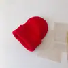 Ins Gorro de punto fluorescente coreano para niños, gorro de caramelo para bebé, versátil, moderno, con borde enrollado, tipo jersey, de lana