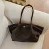 Bolsa Casual Retrô para Mulheres 2025 Inverno Nova Moda Grande Capacidade Ombro Axila Bolsa de Mão para o Dia a Dia Bolsa Tote