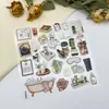 Nueva colección estética de dibujos animados dorada y roja de seis pegatinas en relieve para journaling, decoración de fundas de teléfono y materiales de bricolaje