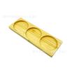 Vajilla Plato para Olla Caliente Bandeja con Rejilla Plato de Madera de Bambú Plato de Tres Sabores Restaurante de Barbacoa Japonesa Plato Dividido 318cm