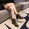 Botas para Mujer Tallas Grandes 2026 Estilo Nuevo para Pies Anchos y Gruesos, Botas de Caña Gruesa Nuevas para Otoño e Invierno, Botines de Invierno de Punta Fina con Tacón Alto