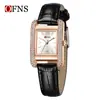 Reloj Oufani de Comercio Exterior con Incrustaciones de Diamantes y Dial Cuadrado Pequeño, Elegante Reloj de Cuarzo de Alta Gama para Mujer, Elegante Reloj Impermeable de Aleación