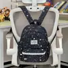 Diseño con ribete de encaje, mochila pequeña y femenina con estampado de estrellas de ensueño, adecuada para las salidas de fin de semana de los estudiantes de primaria, disponible en varios tamaños