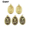 WT-MP292 personalidade Europeu Anjo escultura duas cores disponíveis latão Oval feito à mão joias acessórios pingente