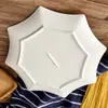 Plato de Estrella de Mar Octagonal Plato Creativo Nórdico de Cerámica para Bistec Plato Puro de Columinas Suministros para Hotel Platos de Cerámica