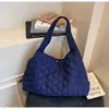 Bolsa Tote de Algodão Estilo Jaqueta Puffer Nova Moda Transfronteiriça Coreana Simples Grande Capacidade para Comutação Sob o Braço Ombro para Mulheres