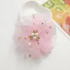 Estilo K de Malla de Tela de Lentejuelas de Doble Capa Estrella Corazón Perla Flor Pasador DIY Ropa Zapatos y Calcetines Accesorios de Flores