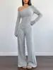 Um Conjunto de Duas Peças Feminino Moda Casual Sexy Ombro Único Slim Fit Europeu e Americano Transfronteiriço Amazon Aliexpress 019