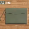 Maletín de negocios A4, bolsa para documentos, carpeta impermeable, bolsa de archivo de cuero engrosado, se puede imprimir con logo, en stock