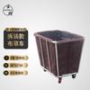 Carro de recogida de ropa sucia de acero inoxidable grueso para servicio de habitaciones de hotel, con cesta cónica