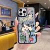 Funda Rayada Minimalista Estilo Ins para Cachorro Japonés y Coreano Adecuada para Apple 16Pm Funda de Teléfono de Gama Alta Iphone17 Funda de Espejo