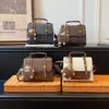 Bolsa Quadrada Pequena Transfronteiriça Estilo Coreano 2026 Nova Moda Bolsa Transversal Versátil Bolsa de Ombro Retrô Tendência para o Dia a Dia Bolsa Cambridge
