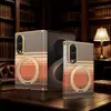 Adequado para capa de celular Samsung ZFold8 com suporte, eixo central magnético rotativo, toque de luxo leve, capa protetora zfold8ultra