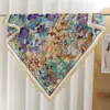 Novo lenço quadrado vintage paisley 90cm mais vendido, lenço de seda artificial, lenço fino color-blocking para a cabeça, lenço versátil, xale decorativo
