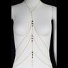 Corrente de Sutiã Transparente de Cristal Sexy Simples Corrente Corporal para Roupa de Banho Acessórios de Performance Corrente Corporal Novo Estilo