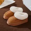 Atacado Transfronteiriço Pantufas Infantis Fofas com Salto Espessado, Pantufas de Algodão Quentes para Bebê para Interior, Pantufas Antiderrapantes para Outono e Inverno para Meninas