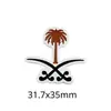 Emblema Nacional da Arábia Saudita Insígnia Adesivo de Telefone Padrão Palmeira Faca Curva Insígnia de Metal Presente Comemorativo Fonte de Fábrica Transfronteiriça