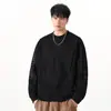 Ropa para Hombre Fengshe / Sudadera Pesada de 360 g con Elegante Diseño de Rayas, Top de Manga Larga para Hombre con Estampado de Goma 3D para Primavera y Otoño