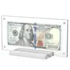 Suporte Magnético Acrílico para Dinheiro de Papel e Moedas Comemorativas Porta-Cartões Moldura Caixa de Coleção de Emblemas Fabricação Personalizada