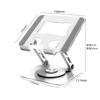 Suporte para Tablet Dropshipping de Mesa Rotatório Dobrável Altura Ajustável Compatível com iPad Suporte com Resfriamento Oco