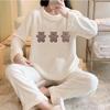 Pijamas Más Vendidos Transfronterizos para Mujer, Otoño e Invierno, Forro Polar Cálido y Dulce, Conjunto de Ropa para el Hogar de Coral Fleece que se Puede Usar Afuera