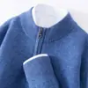 Suéter grueso de punto para hombre con cuello alto y cremallera, hecho de cachemira premium, nueva colección otoño/invierno 2026, versátil para uso casual y de negocios