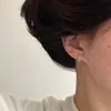 Pendientes de Encaje Hueco con Circonita 2026 Nuevo Estilo Popular Lujo Ligero Gama Alta Estilo Minimalista Pendientes para Mujer