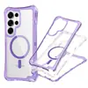 Nuevo Modelo Caliente Transfronterizo del Sudeste Asiático de Fábrica Adecuado para Samsung S25 Ultra Funda de Teléfono Móvil Magnética Transparente Tres en Uno