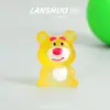 Desenho animado fofo mini colorido urso morango enfeites de carro pingente resina DIY chaveiro acessórios material atacado