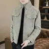 Nueva Chaqueta de Cuero con Cuello Alto para Hombre, Temporada Otoño-Invierno 2025, Estilo Motociclista Retro Casual de Moda, Chaqueta de Cuero PU