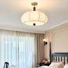 [Selección Estricta] Lámpara de Techo Retro Francesa Media Antigua Impresión en Tela Estilo Nanyang Habitación de Estudio Estilo Silencioso Atmósfera Romántica