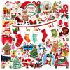 50 pegatinas navideñas con dibujos de grafitis de Papá Noel, árbol de Navidad, cuaderno, equipaje, decoración, pegatinas impermeables
