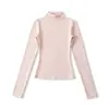 Ap25676-25 Novo Estilo de Inverno Estilo Europeu e Americano Cor Sólida Simples Básico Escovado Gola Alta Meia Manga Camiseta Base