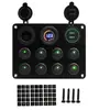 Cargador de Coche Amazon Más Vendido para Coche RV Modificado DIY Interruptor Ojo de Gato con Pantalla a Color Cargador de Coche