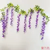 Decoração de Trepadeira Artificial de Flores de Glicínia, Planta de Cordão de Trepadeira Artificial de Plástico para Cobrir Tubos de Ar Condicionado