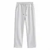 Pantalones de Chándal de Algodón de 320g con Pierna Abierta, Color Sólido Popular, Sencillos, Casuales, Versátiles, Holgados, Modernos, de Pierna Recta para Hombre