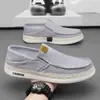 Zapatos Casuales para Hombre de Verano sin Cordones, Zapatos Cómodos de Tela de Caña Baja, Zapatos Versátiles para Caminar con Suelas Suaves para Hombre