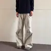 Calças Casuais Americanas Workwear para Homens e Mulheres, Temporada Primavera/Outono, Wear com Senso de Nível, Estilo Vibe, Caimento Limpo, Jeans Levemente Flare