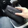 La primera capa de billetera larga de cuero bolsa para teléfono móvil billetera personalizada en relieve clutch de mano para hombre y mujer chico de espíritu social