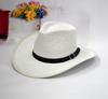 Sombrero de vaquero occidental de estilo americano de verano, sombrero de caballero de paja, sombrero para exteriores, sombrero para el sol, sombrero transpirable para hombres y mujeres.