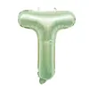 Balões de folha verdes oliva tamanho 16 polegadas versão americana com letras em inglês A-Z para decoração criativa de casamento e aniversário