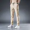 En Stock Comercio Transfronterizo Más Vendidos Pantalones de Seda Helada para Hombre, Secado Rápido Estilo Coreano Moderno Holgados Deportivos Cónicos Casuales Largos