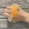 Anillo para el cabello con malla de diamantes de imitación para el intestino grueso, lazo para el cabello con sentido avanzado, coleta, cuerda para el cabello, cubierta de cuero, conjunto para el cabello, tocado, banda de goma elástica alta