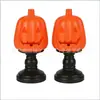 Portavelas de Calabaza Brillante de Halloween Transfronterizo, Linterna de Calabaza con Base Vintage, Adorno de Decoración de Halloween, Suministro Directo del Fabricante