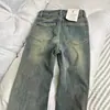 Jeans Retrô Azul Grosso Forrado com Lã Feminino Outono e Inverno 2024 Novo Solto Perna Larga Emagrecimento Calças Micro Boca de Sino