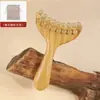 Herramientas de Masaje de Sándalo Verde, Sándalo Morado y Belleza de Cuerno para Cuero Cabelludo y Cuerpo, Raspador Gua Sha Portátil, Cepillo Meridianos de Masaje, Peine de Masaje