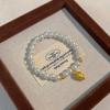 Pulsera Perla de Pared de Loto Pulsera de Cuerda Elástica Colgante de Loto Pulsera para Mujer Joyería Pulsera de Perlas Doradas Mujer