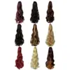 Peluca de cola de caballo de alta temperatura para mujer, con mecanismo de seda, ondas grandes, cola de caballo, cabello largo y rizado, trenza grande, Tiktok