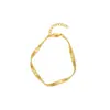 Artesanía Cepillada Italiana Plata S925 Alambre Suave de Plata 4m Ola Collar/Pulsera Versátil Simple